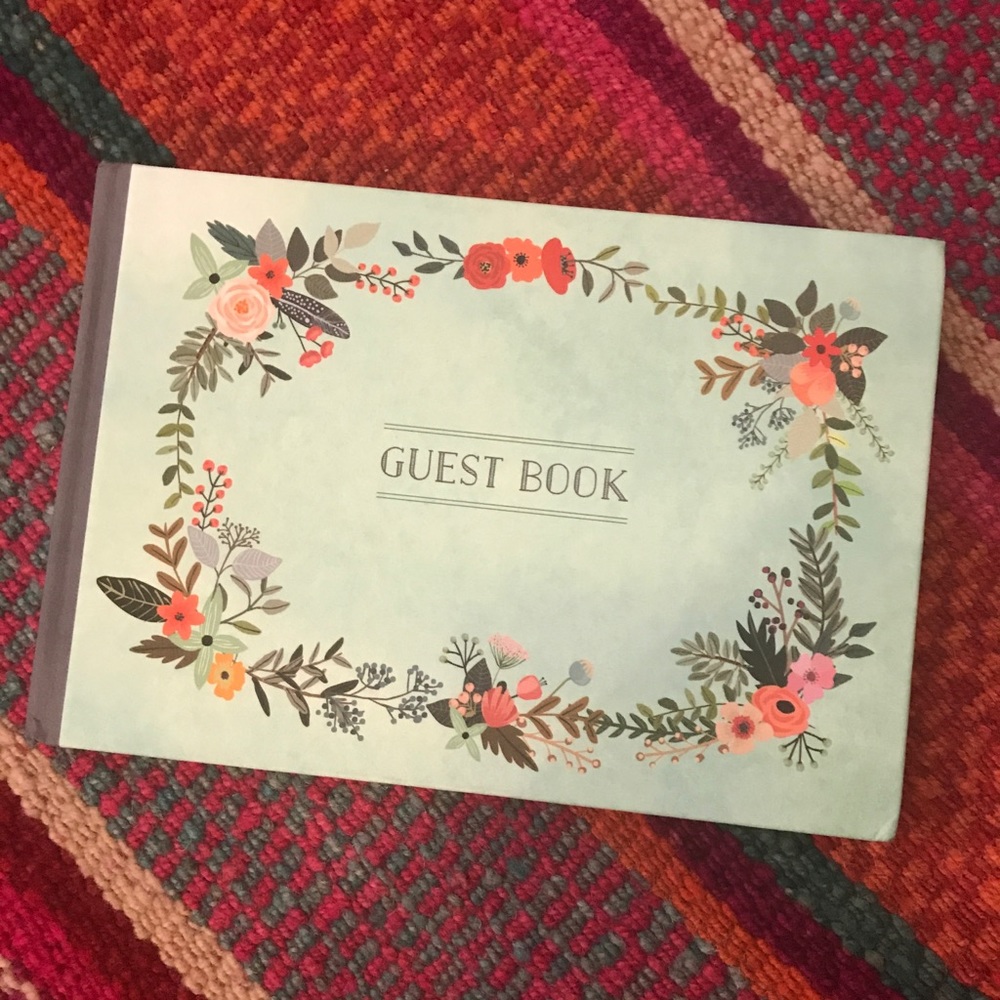 Guest book for bridal, baby shower, party, wedding